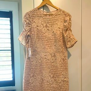 Chelsea 28 dusty pink lace dress
